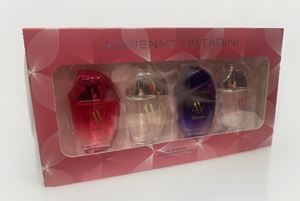 Adrien Vittadine Glamour By AV For Women Set EDP 4 0.5 Fl Oz Womens Gift Set