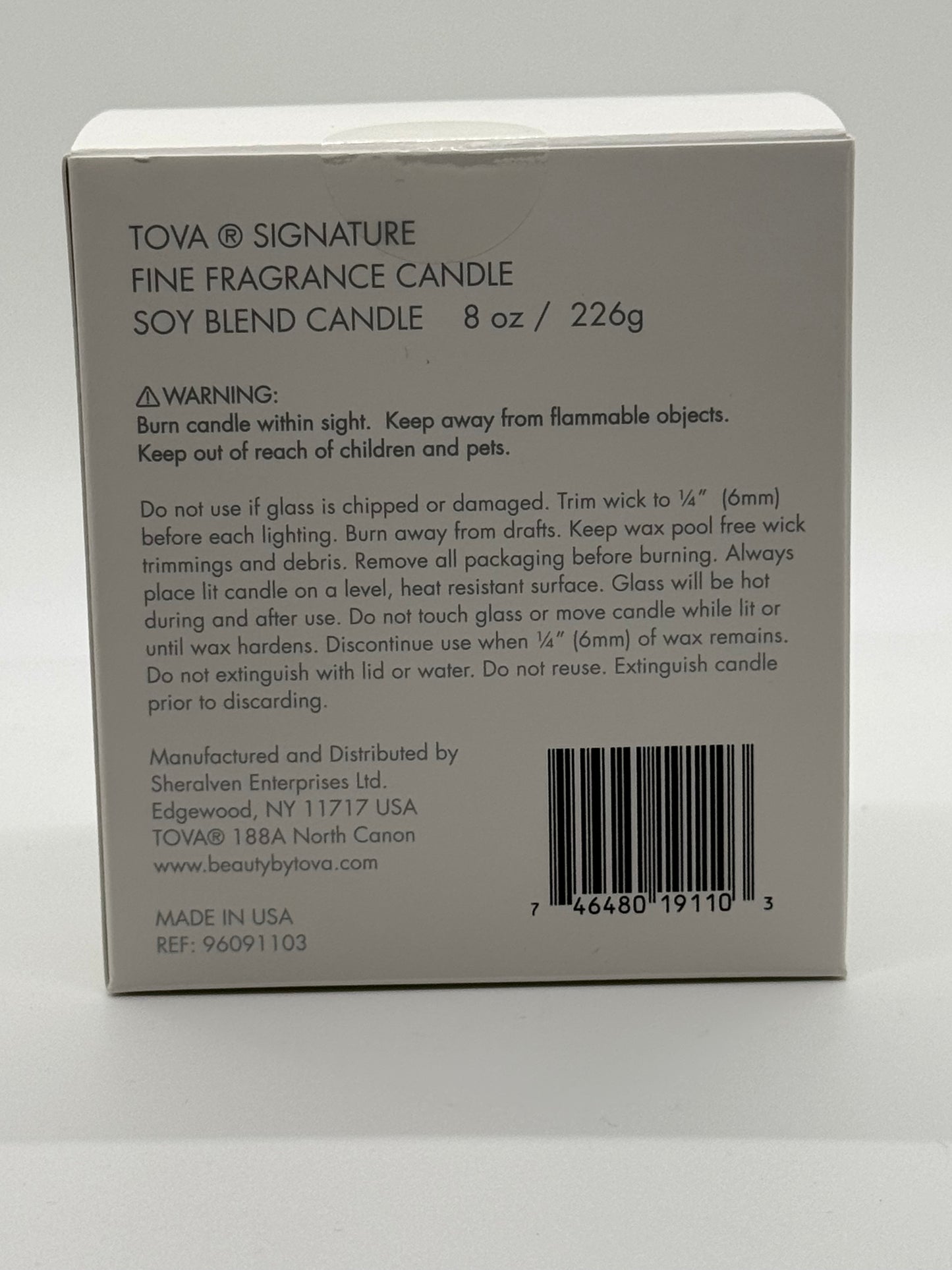 Tova Signature Home Candle by Tova, 8oz Soy Blend Candle - Tova Signature
