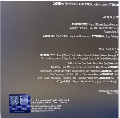 Ford Mustang Blue EDT + Hair and Body Wash + Aftershave Balm Set