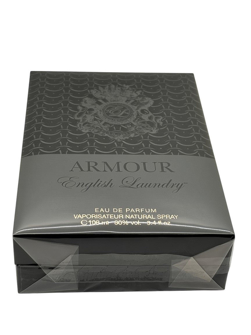 Paradime Enterprise LLC Armour by English Laundry 3.4 oz eau de parfum spray in a black box with crest logo
