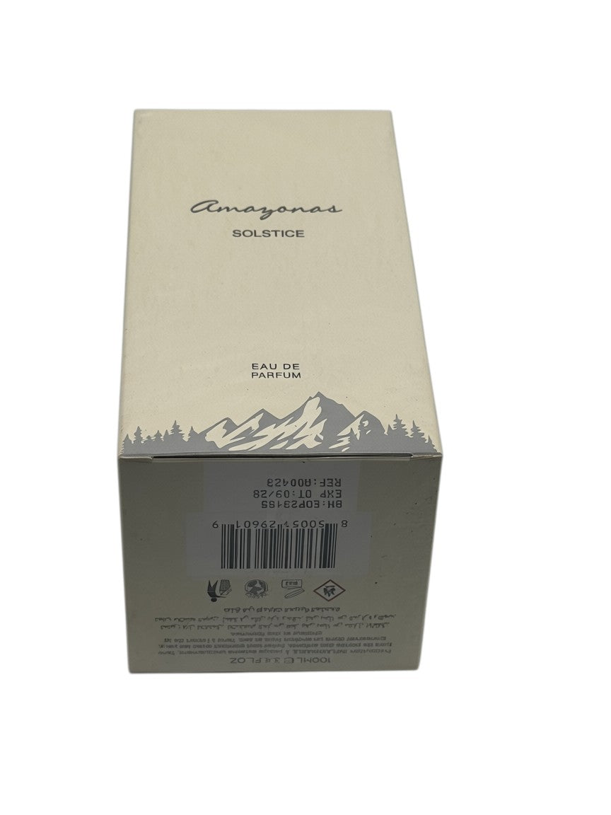 Paradime Enterprise LLC Atralia Amazonas Solstice Eau de Parfum box featuring mountain graphic and product details