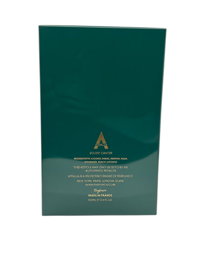 Paradime Enterprise LLC Atralia Equest Canter Eau de Parfum dark green rectangular perfume box back view
