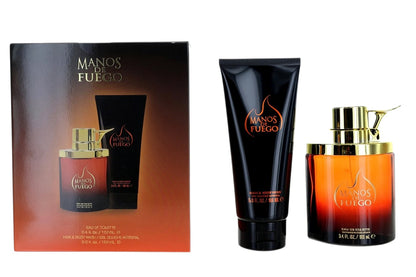 Paradime Enterprise LLC Caliente by Manos De Fuego 2 piece gift set with cologne bottle and hair and body wash tube.