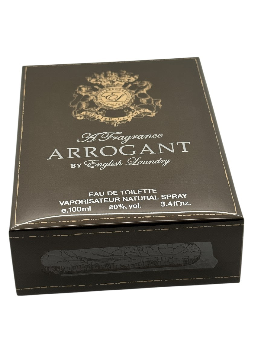 Paradime Enterprise LLC English Laundry Arrogant Eau De Toilette 100ml perfume box with elegant crest logo