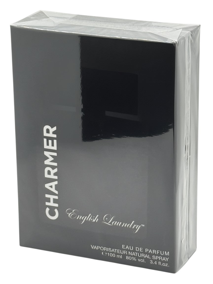Paradime Enterprise LLC English Laundry Charmer 3.4 oz Eau de Parfum spray in a sleek black box.