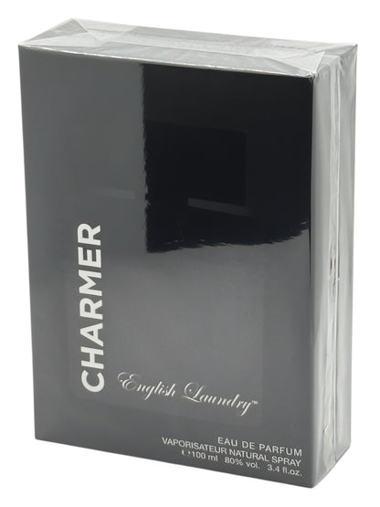 Paradime Enterprise LLC English Laundry Charmer 3.4 oz Eau de Parfum spray in a sleek black box.