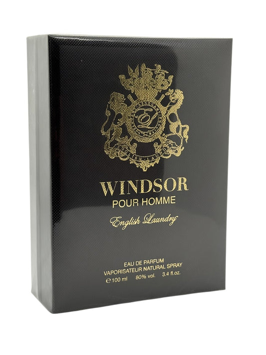 Paradime Enterprise LLC English Laundry Windsor Pour Homme Eau de Parfum in a black box with gold crest logo