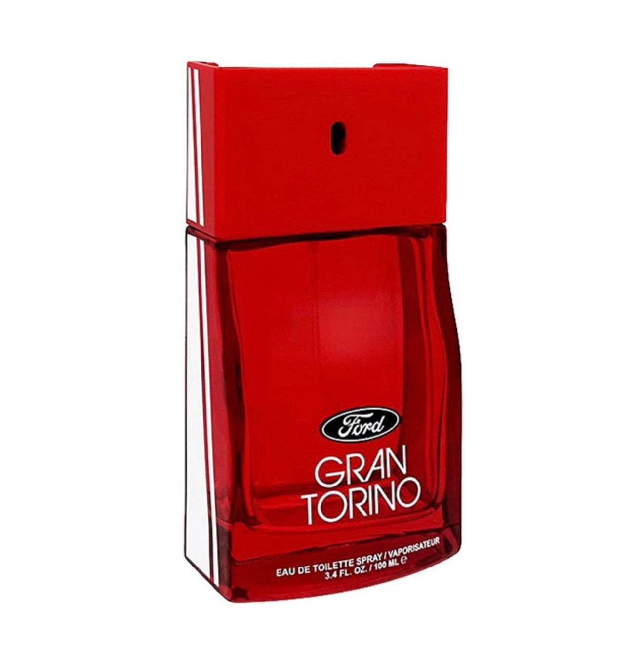 Paradime Enterprise LLC Ford Legacy Gran Torino 3.4 oz Eau de Toilette in a vibrant red glass bottle