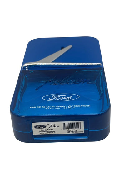 Paradime Enterprise LLC Ford Legacy Falcon 3.4 oz blue glass eau de toilette bottle with silver accent
