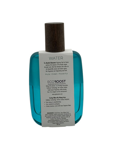 Paradime Enterprise LLC Kanon Nordic Elements Water fragrance bottle with eco-friendly label and dark wood cap