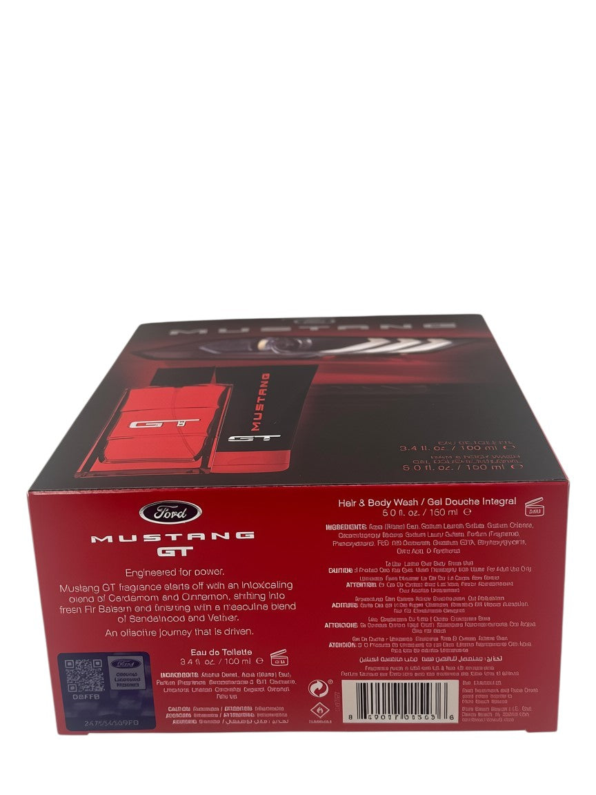 Paradime Enterprise LLC Mustang GT fragrance gift set featuring a 3.4 oz Eau de Toilette and 5 oz Hair & Body Wash.