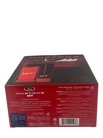 Paradime Enterprise LLC Mustang GT fragrance gift set featuring a 3.4 oz Eau de Toilette and 5 oz Hair & Body Wash.