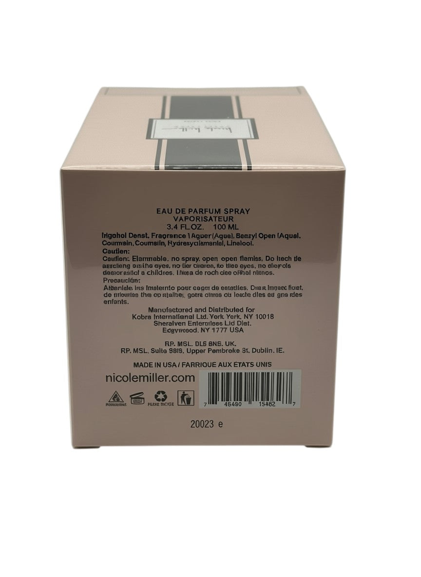 Paradime Enterprise LLC Nicole Miller Collection Pour Femme Eau De Parfum 100ml spray box back view