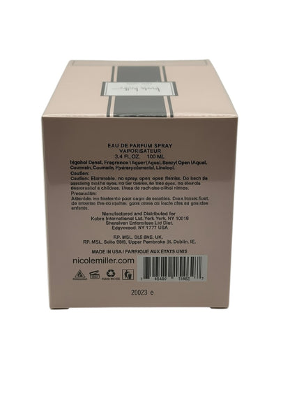 Paradime Enterprise LLC Nicole Miller Collection Pour Femme Eau De Parfum 100ml spray box back view