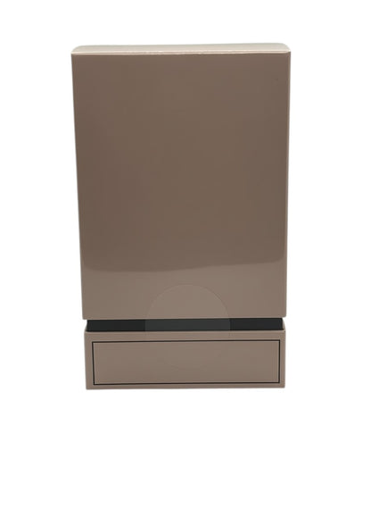 Paradime Enterprise LLC Nicole Miller Pour Femme perfume box in a sleek taupe rectangular design.
