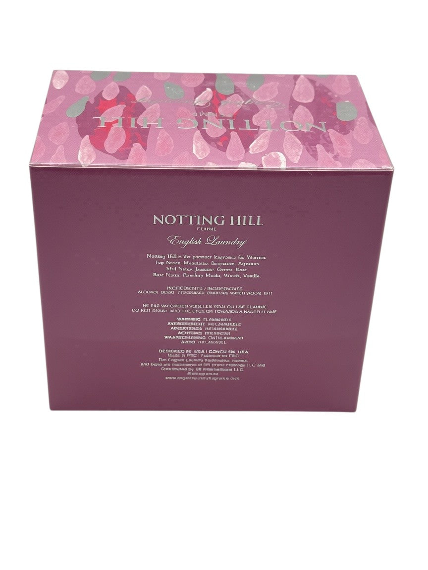 Paradime Enterprise LLC English Laundry Notting Hill Femme perfume box with pink floral pattern and product details