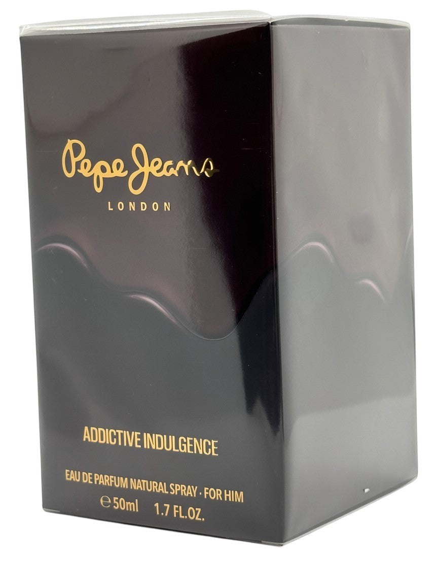 Paradime Enterprise LLC Pepe Jeans Addictive Indulgence men's eau de parfum 50ml box with dark brown liquid design