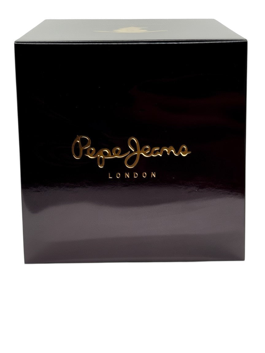 Paradime Enterprise LLC Pepe Jeans London Addictive Indulgence fragrance box in glossy black with gold lettering