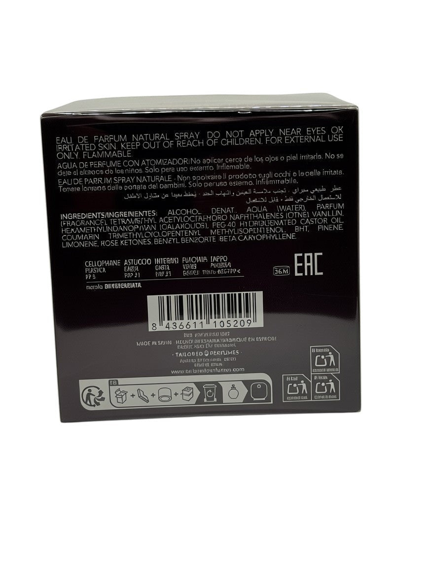 Back of Paradime Enterprise LLC Pepe Jeans London Addictive Indulgence perfume box showing ingredients and barcode